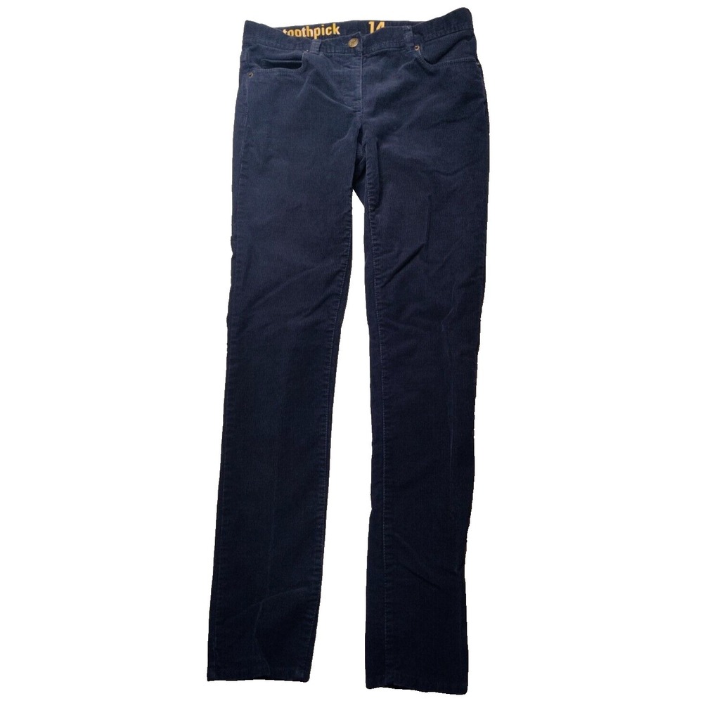 J. CREW CREWCUTS TOOTHPICK Girls Size 14 Blue Cotton Flex Corduroy‎ Pants